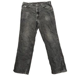 Vtg Men’s Levi’s 36x29 Relaxed Fit Black Jeans White Tab Label 70s Red Little E